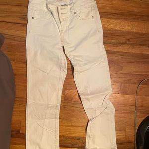 White ankle jeans